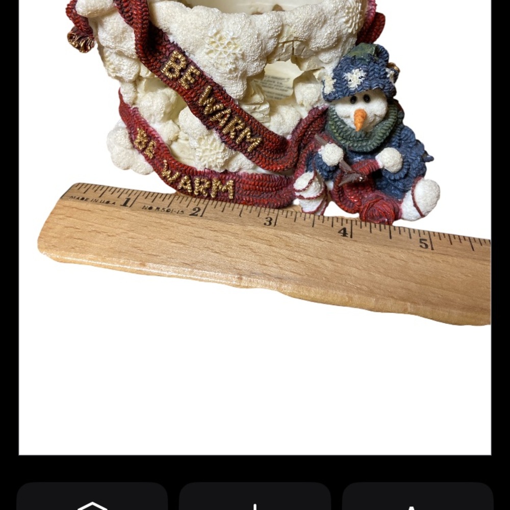 Christmas Boyds Bears Ingrid and Olaf Figurine BE WARM Cream and red - Picture 8 of 9